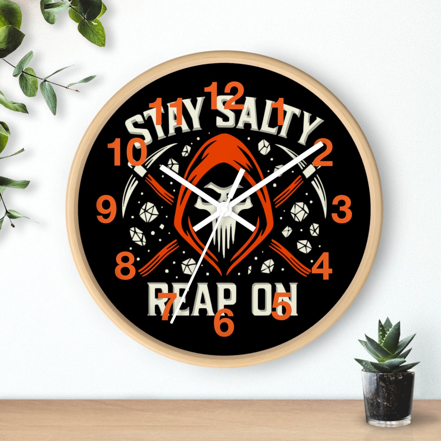 Reapers Wall Clock – Stay Salty