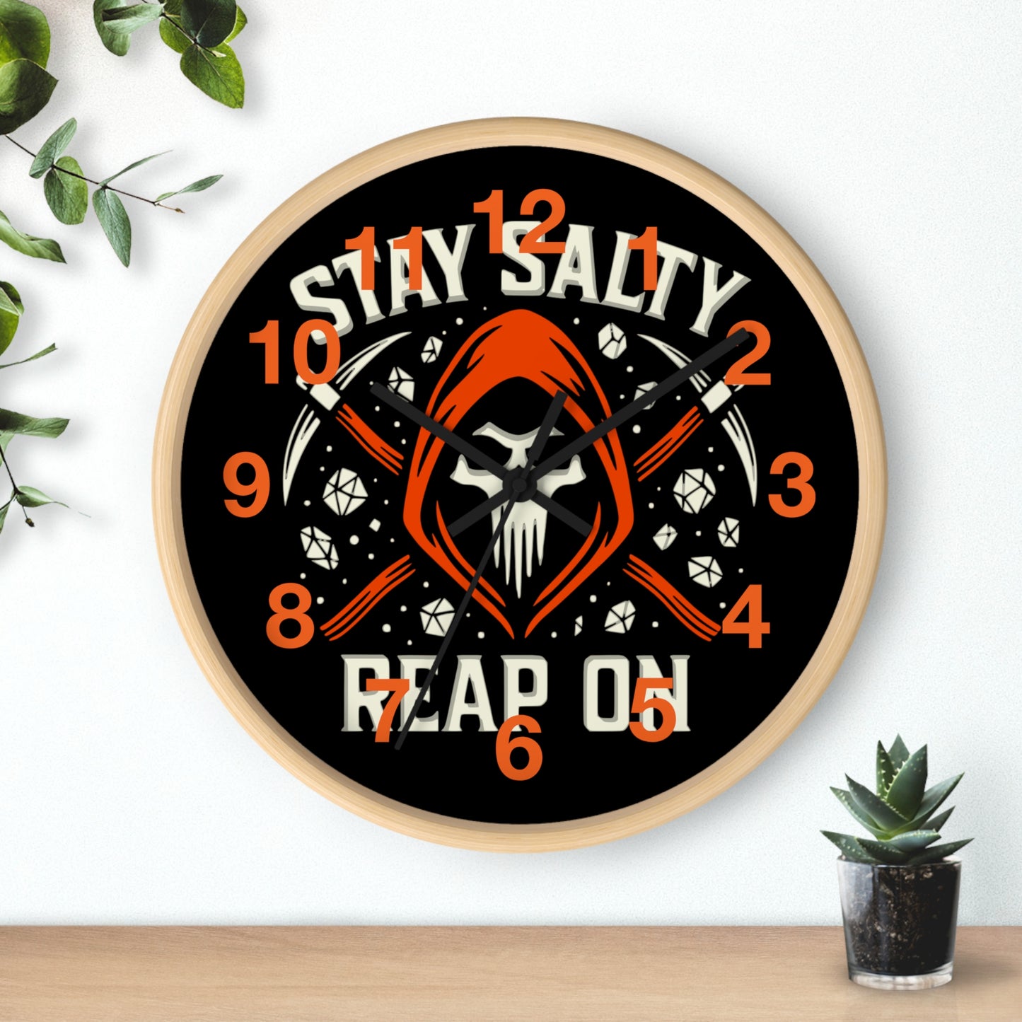 Reapers Wall Clock – Stay Salty