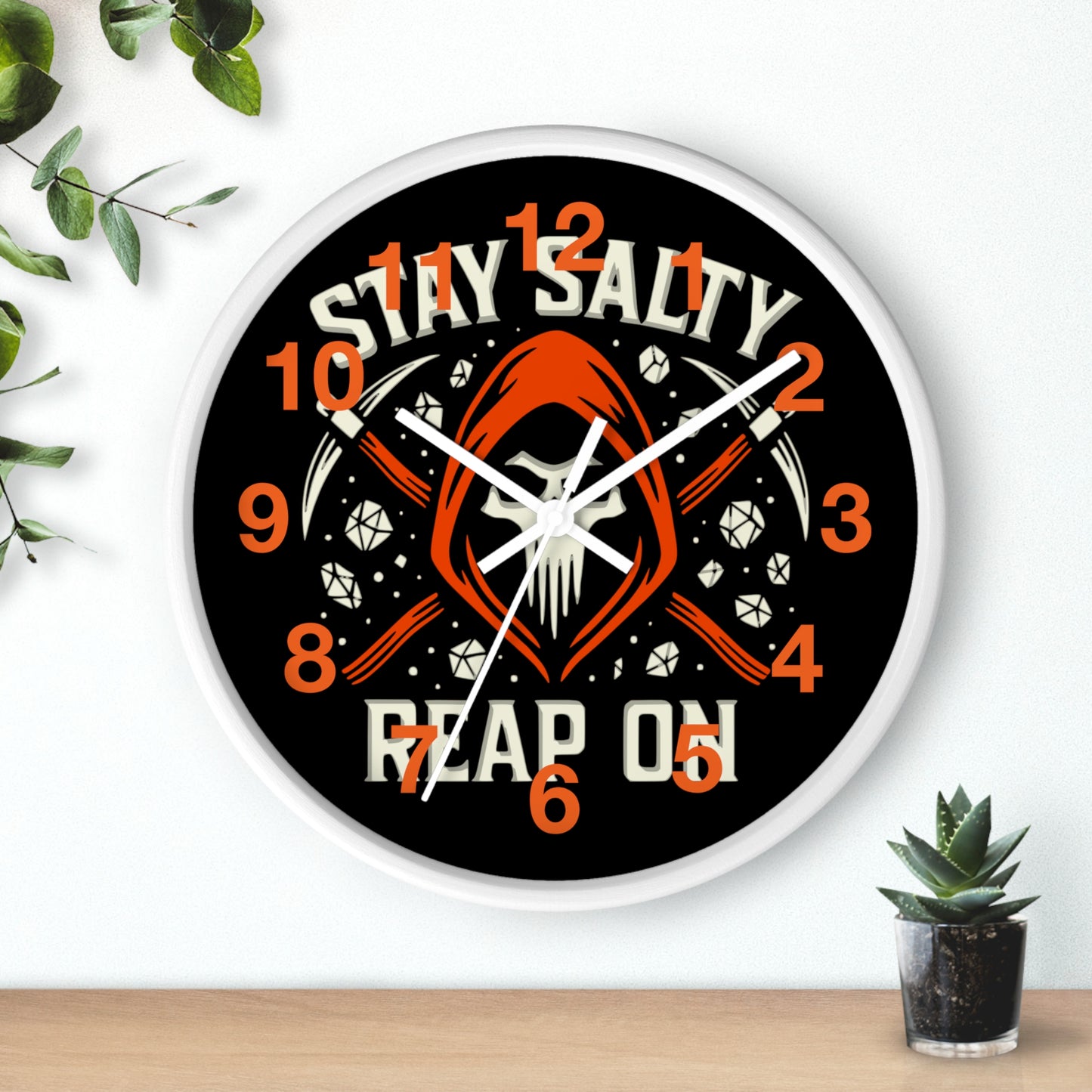 Reapers Wall Clock – Stay Salty