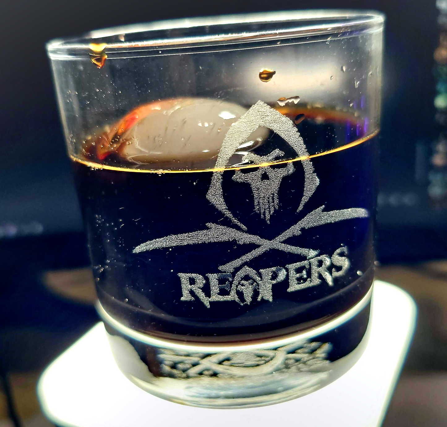 Reapers Engraved Whiskey Glass – For After-Action Clarity