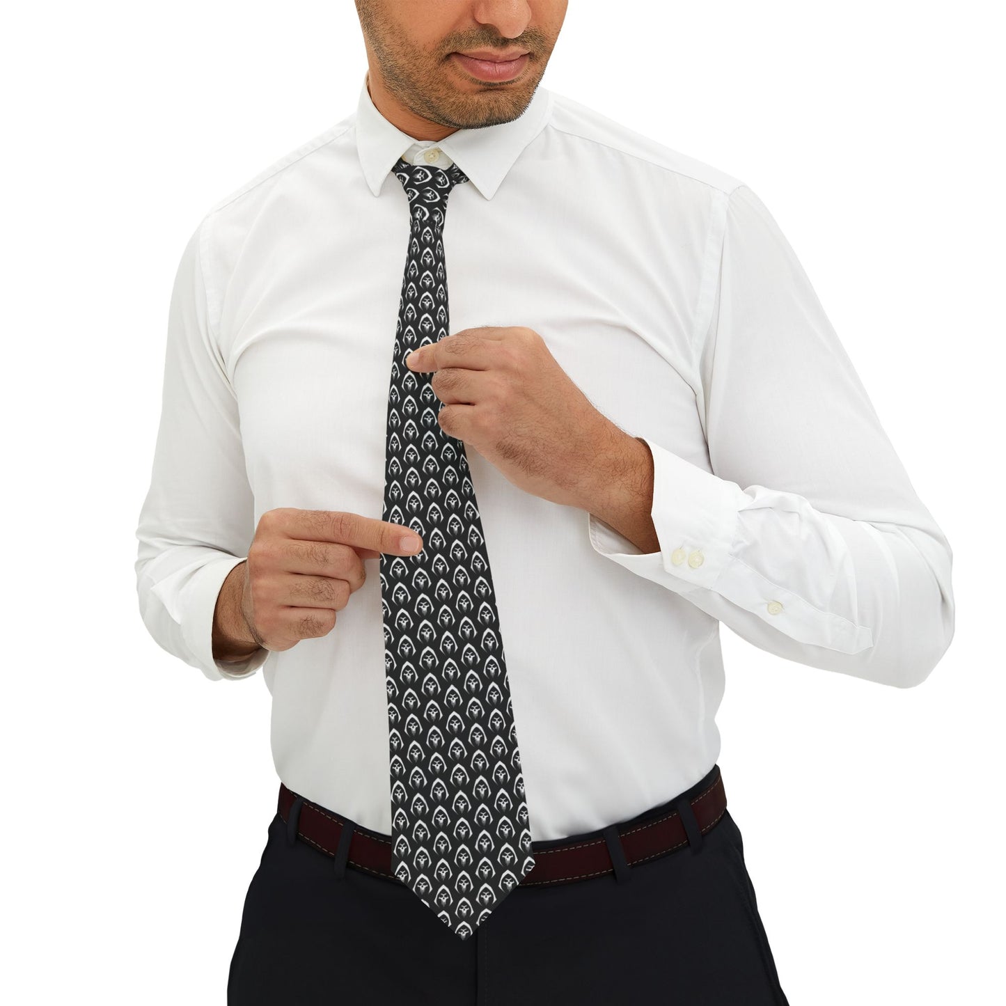 Reapers Satin Necktie – Formal. Tactical. Unshakable.