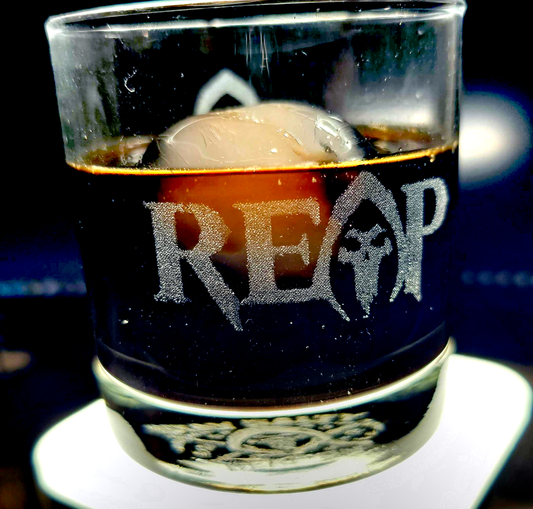 Reapers Engraved Whiskey Glass – For After-Action Clarity